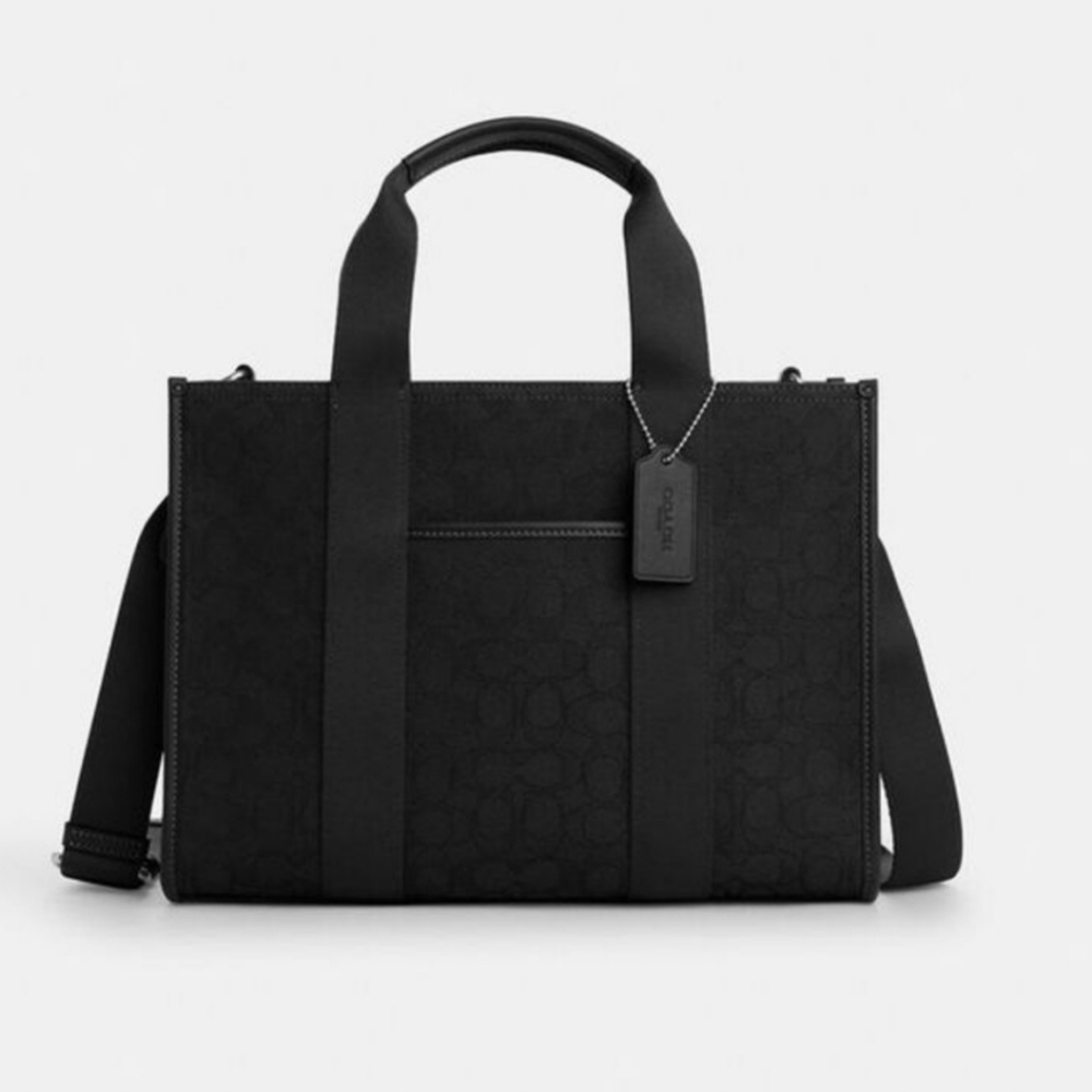 USED! Smith Tote in Signature Jacquard in Silver/Black